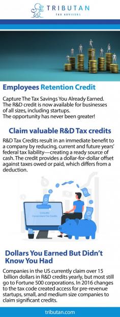 Discover the financial advantages of ERC Employee Retention Credit with Tributan Tax Advisors. Our experts guide you through the intricacies of this tax incentive, helping businesses maximize returns. Learn how to leverage ERC for enhanced employee retention and substantial tax savings. Explore our comprehensive insights and strategic advice to optimize your tax planning. Trust Tributan Tax Advisors to navigate the complexities of ERC and ensure your business capitalizes on this valuable opportunity. Explore the potential for increased profitability and sustained growth. Contact us today for personalized ERC consultation and make the most of your tax strategy.Visit us today : https://tributan.com/erc-credits/