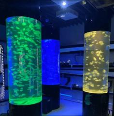 The tank design allows for keeping jellies safely in your home or office. Manufactured by Unique Cherry Aquarium LTD., these high quality aquariums really are top of the range. Whether looking to start a new pet jellyfish collection, or looking to expand on an existing one, we offer jellyfish aquariums from little to large.