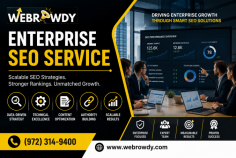 WebRowdy provides enterprise SEO service to help large businesses improve organic visibility, strengthen search performance, and manage SEO at scale. With strategic keyword planning, technical SEO, content optimization, and performance-focused solutions, WebRowdy helps brands build stronger rankings, attract qualified traffic, and support long-term digital growth. Call (972) 314-9400.