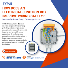 How Does an Electrical Junction Box Improve Wiring Safety?
An Electrical Junction Box is an essential component for organizing, protecting, and securing electrical connections in residential, commercial, industrial, and renewable energy applications. By enclosing cable connections and termination points, it helps reduce exposure to dust, moisture, accidental contact, and other environmental hazards. Wenzhou Typle New Energy Technology Co., Ltd. provides reliable junction box solutions designed to support safer and more organized electrical installations.
Protects Electrical Connections
One of the main advantages of an Electrical Junction Box is its ability to provide a protective enclosure around wiring connections. Exposed conductors can create safety risks, particularly in demanding operating environments. A properly designed junction box helps prevent accidental contact and reduces the possibility of connection damage.
Improves Wiring Organization
A well-structured wiring system is easier to inspect, maintain, and troubleshoot. An Electrical Junction Box provides a dedicated space for cable termination and connection, helping keep wires organized and reducing unnecessary tangling or strain. This can make installation and maintenance more efficient.
Supports Reliable Cable Termination
Secure cable termination is important for maintaining stable electrical performance. A suitable junction box helps keep connections properly positioned and protected, minimizing the risk of loose or damaged connections that could affect system reliability.
Suitable for Various Applications
Modern Electrical Junction Box solutions can be used across multiple electrical and energy applications, including power distribution, cable termination, industrial equipment, and solar energy systems. Their protective structure makes them especially useful where electrical connections require additional security.
Choose a Reliable Electrical Junction Box
Selecting a quality Electrical Junction Box is an important step toward building a safer and more dependable wiring system. With practical design, secure cable management, and protective construction, solutions from Wenzhou Typle New Energy Technology Co., Ltd. can help meet the needs of modern electrical installations and support long-term wiring safety.
To read more details about the Electrical Junction Box, click https://tinyurl.com/msbatz47 and call now at +86 180 7206 5770 or email us at inquiry@typle-electric.com today!