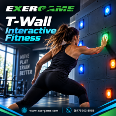Discover T-Wall interactive fitness from Exergame Fitness, designed to combine movement, reaction, coordination, and active play through interactive technology. It offers an engaging way to encourage physical activity in schools, gyms, recreation centers, and fitness spaces. The system helps make exercise more dynamic, interactive, and enjoyable for different age groups and fitness levels. For more information, call (847) 963-8969.