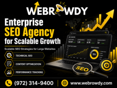 Grow your online visibility with WebRowdy, an experienced enterprise SEO agency focused on large-scale search strategies. From technical SEO and keyword optimization to content planning, site structure, and performance tracking, the team helps enterprise websites improve rankings and organic reach. Build a stronger search presence with strategies designed for complex websites and long-term growth. For a consultation, call (972) 314-9400.