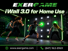 Bring interactive fitness and gaming home with iWall 3.0 for home use from Exergame Fitness. Enjoy motion-controlled fitness games designed to keep kids and adults active through engaging play. Improve coordination, balance, endurance, reaction speed, and cardio fitness with solo or two-player activities. Create an energetic indoor workout experience that combines exercise, entertainment, and interactive technology. For product details and consultation, call (847) 963-8969.