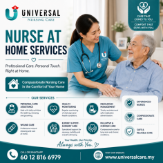 Find dependable Home Nursing Care in Klang with trained caregivers dedicated to providing safe, compassionate, and personalized healthcare support at home. We offer elderly care, post-surgery assistance, hospital sitter services, specialist nursing care, and daily health support tailored to each patient’s condition. Our experienced team helps families manage recovery, ongoing care needs, and mobility challenges while ensuring comfort and dignity for their loved ones. Choose trusted home nursing services in Klang for reliable healthcare solutions delivered with care and professionalism. Contact us today for quality home healthcare support.