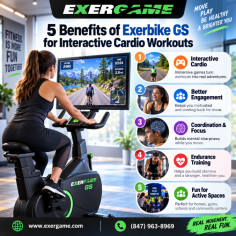 Discover how the Exerbike GS from Exergame Fitness combines cycling with interactive gaming to make cardio workouts more engaging. It supports active movement, coordination, endurance, and a more enjoyable indoor fitness experience for different age groups. A smart choice for schools, gyms, recreation centers, and active fitness spaces. For more information, call (847) 963-8969.